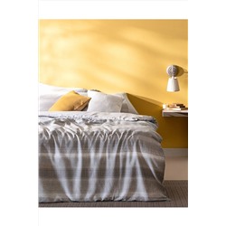Madame Coco Candide Family Size King Size Crep Baskılı Nevresim Takımı - Gri NT0000000163-8682116910446