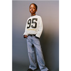 LACE-TRIMMED T-SHIRT WITH PRINT