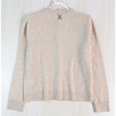 Женский вязаный кардиган из овечьей шерсти с геометрическим узором