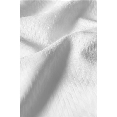 Wissale King Size Jakarlı Saten Nevresim Takımı - Beyaz