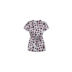 UA Funky Geo Wine Mock Wrap Top