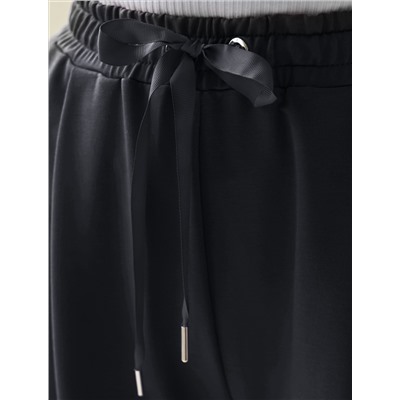 Свободные брюки из тонкого премиального футера с эластаном