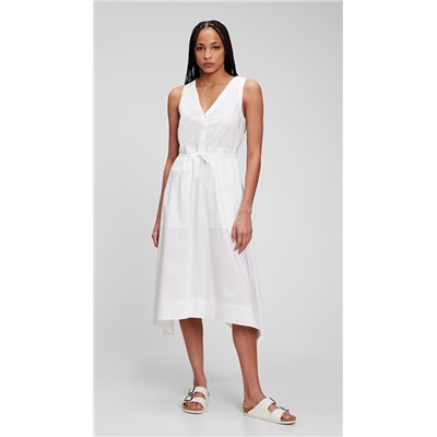 Tie-Waist Midi Dress