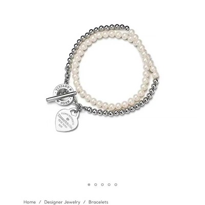 Двойной браслет с жемчугом Swarovsk*i   Tiffan*y&c*o