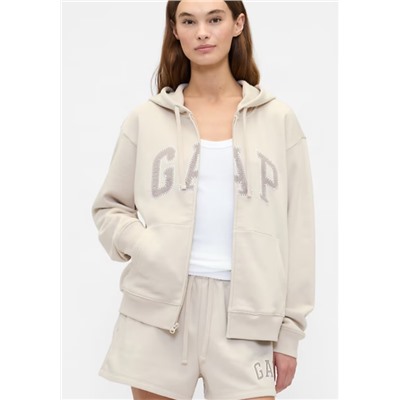 Relaxed Gap Logo Zip Hoodie