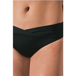 Braga bikini media-alta twist negra