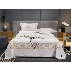 Скидки🎁  Комплект постельного с одеялом с вышивкой (3 расцветки)