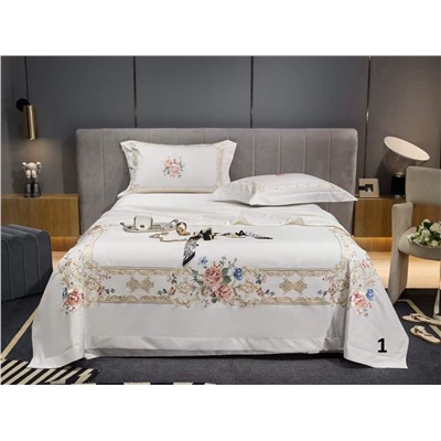 Скидки🎁  Комплект постельного с одеялом с вышивкой (3 расцветки)