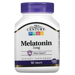 21st Century, Melatonin, 3 mg, 90 Tablets