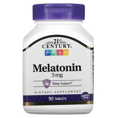 21st Century, Melatonin, 3 mg, 90 Tablets