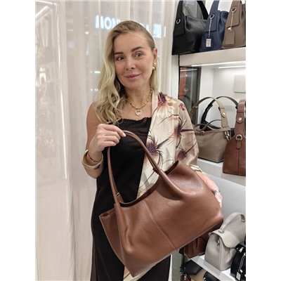 Сумка женская натуральная кожа  арт. 8301  Размер: 37*10*21 см Коричневый