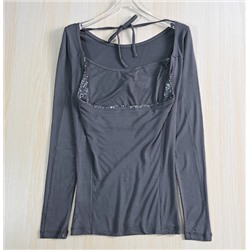 Женская мягкая и эластичная футболка на одно плечо ГЕС*С