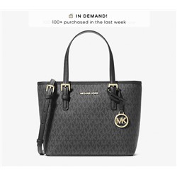 MICHAEL KORS OUTLET Jet Set Travel Extra-Small Logo Top-Zip Tote Bag