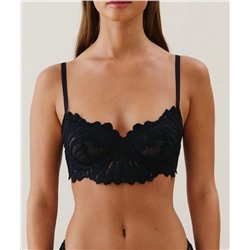 Sujetador corbeille de encaje en negro