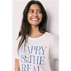 Pijama Snoopy manga corta algodón Happy