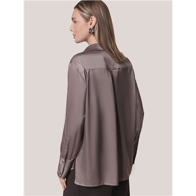 Блузка из сатина с эластаном