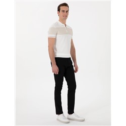 Siyah Slim Fit Kanvas Pantolon