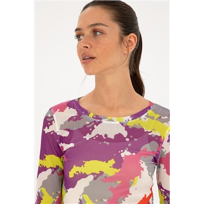 Kadın Fıstık Yeşili Bisiklet Yaka Sweatshirt