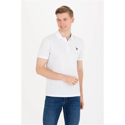 Erkek Beyaz Basic Polo Yaka Tişört