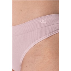 Tanga ancha canalé sin costuras rosa