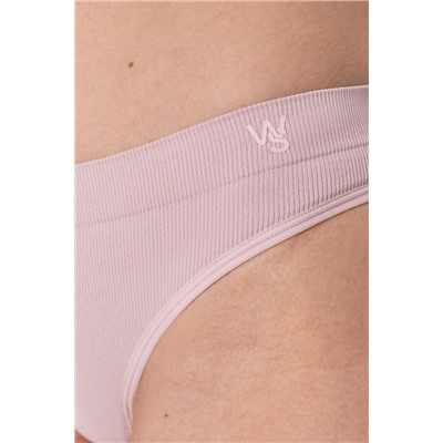 Tanga ancha canalé sin costuras rosa