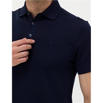 Lacivert Slim Fit Merserize Tişört