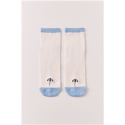 Calcetines cortos bordado sombrilla