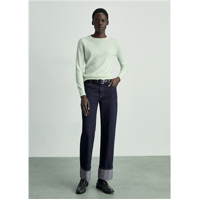 Jeans rinse wash bajo vuelto