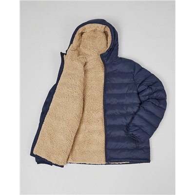 MEN'S HOODED SHERPA-LINED JACKET