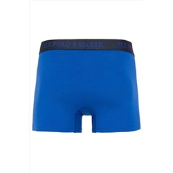 U.S. Polo Assn. 3'lü Erkek Boxer Pamuklu & Likralı, Lacivert Baskılı