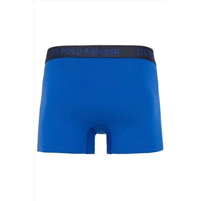 U.S. Polo Assn. 3'lü Erkek Boxer Pamuklu & Likralı, Lacivert Baskılı