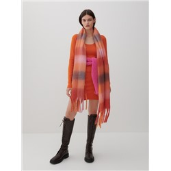 Strickkleid mit Gestreifter Struktur