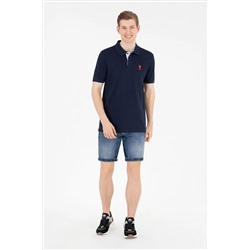 Erkek Koyu Lacivert Basic Polo Yaka Tişört