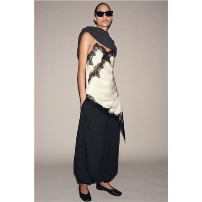 ZW COLLECTION PINSTRIPE BALLOON TROUSERS