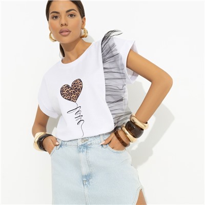 Футболка с декором из сетки, Где стиль, там и ты (new picture)