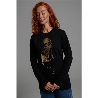 8544 Футболка с длинным рукавом женская (фольга)