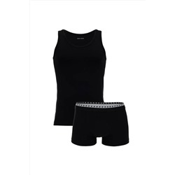 Pierre Cardin Siyah Pamuk Karışımlı Atlet Boxer Set 50315286-001
