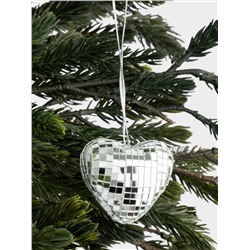 Игрушка елочная, 3х5 см, пенопласт/стекло, Сердце, Event