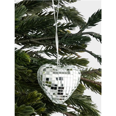 Игрушка елочная, 3х5 см, пенопласт/стекло, Сердце, Event