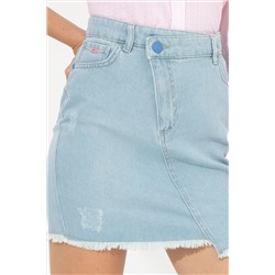Kadın Mavi Jean Etek