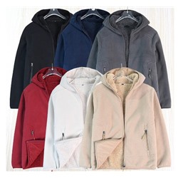 Зимняя повседневная теплая флисовая толстовка с капюшоном из искусственной овечьей шерсти