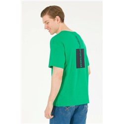 Erkek Elma Yeşili Comfort Bisiklet Yaka Tişört