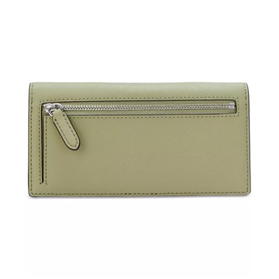Lauren Ralph Lauren Crosshatch Leather Slim Snapped-Closure Wallet