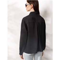 Блузка вечерняя из креп шифона с кружевом