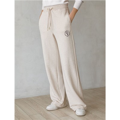 Прямые брюки из петельчатого футера-трехнитки