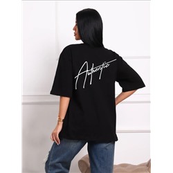 Футболка с надписью на груди и на спине, Арт.813