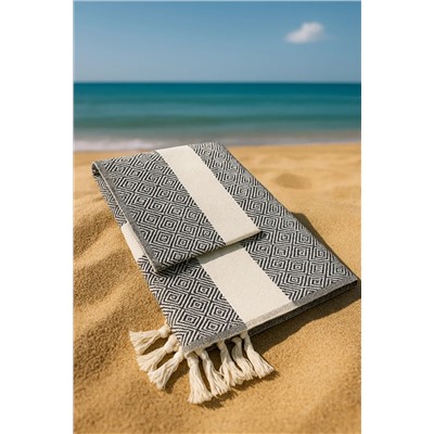 Fabric Box, %100 Doğal Pamuk Elmas Peştemal Banyo Havlusu Türk Havlusu Hamam Plaj Havlusu