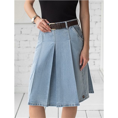 Юбка из эластичного денима