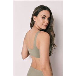 Top liso microfibra clean cut kaki