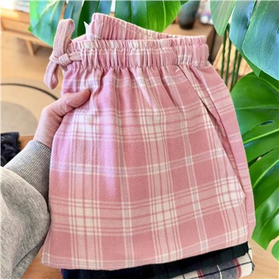 Домашние фланелевые штаны с карманами